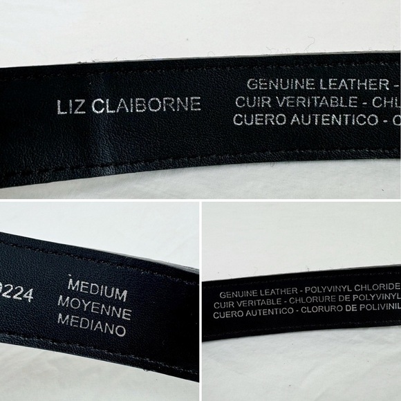 Liz Claiborne Black Patchwork Belt - Picture 8 of 8